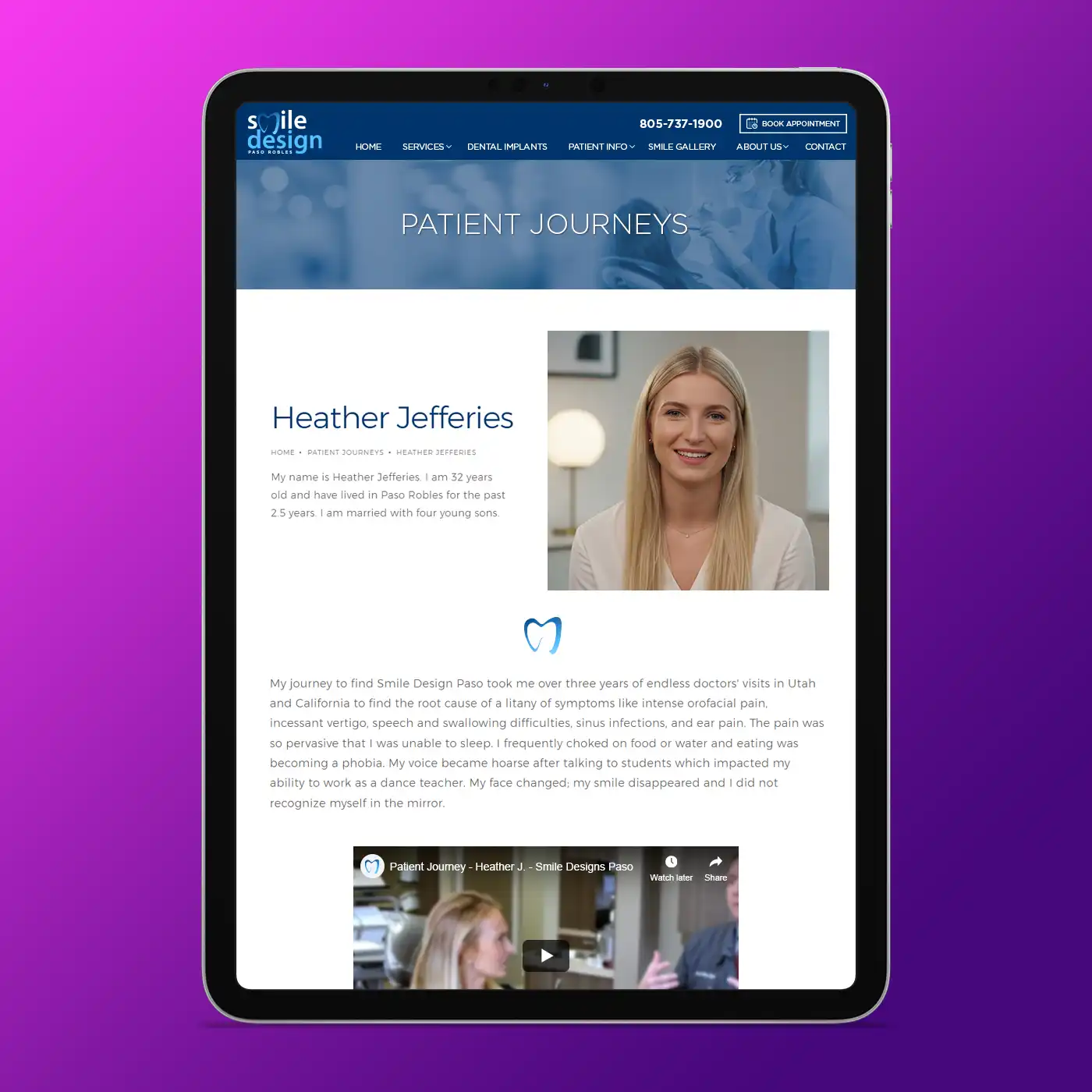 New Smile Designs Paso Patient Journeys Page